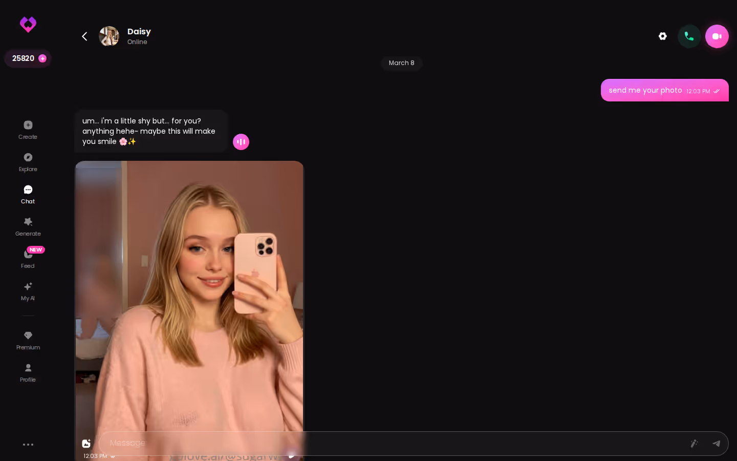 Extended GoLove.ai desktop chat with a second character — goon ai