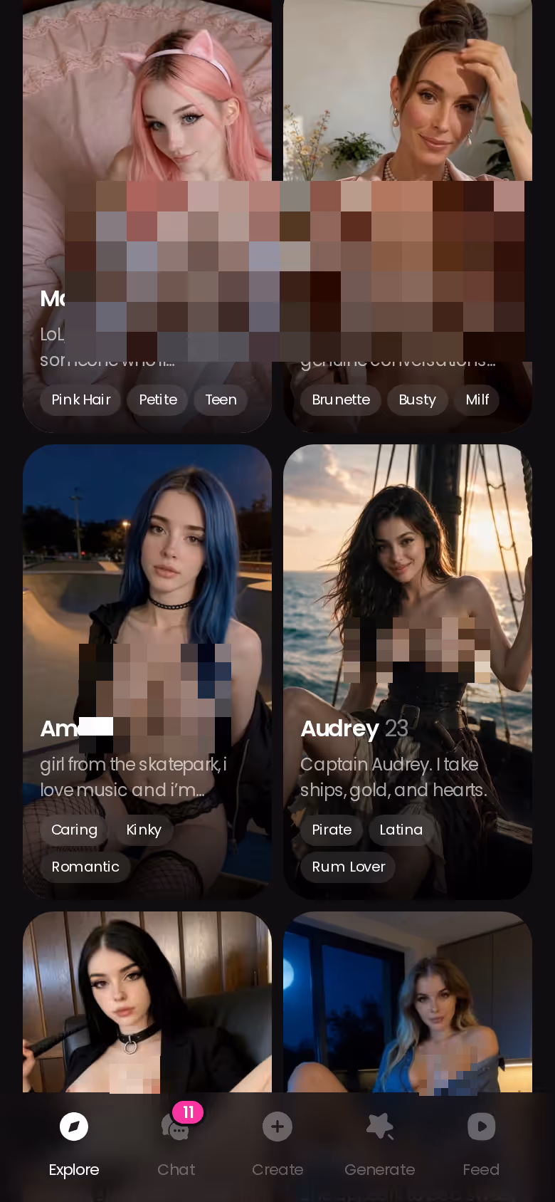 Mobile Explore: swipe, tap, chat.